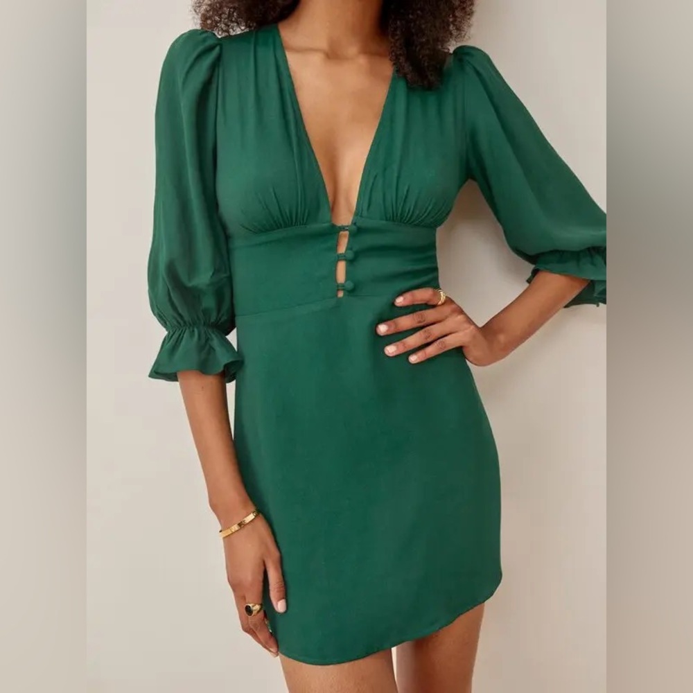 Reformation Marina Emerald Dress